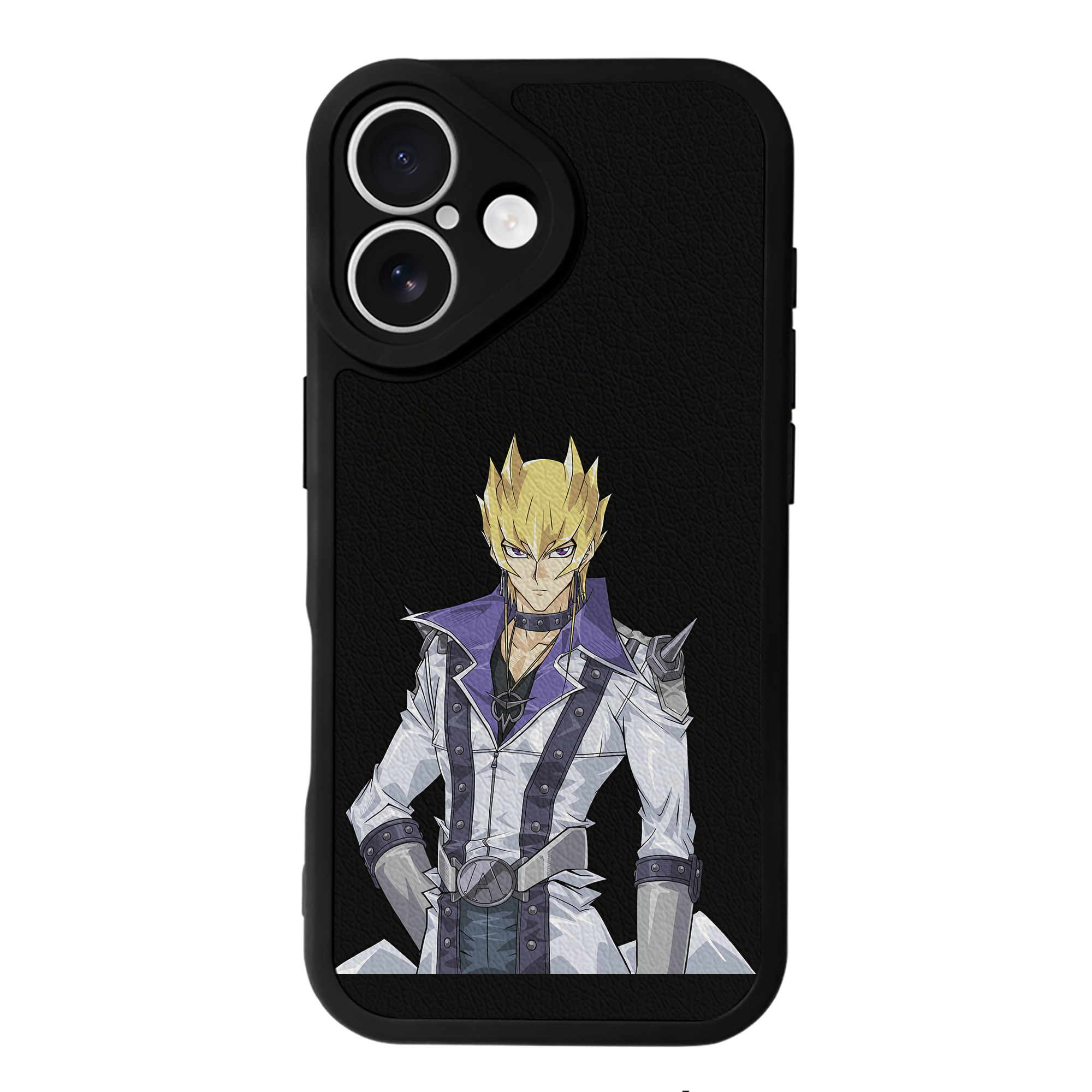 （画像用） 遊☆戯☆王 Yu-Gi-Oh! 【iPhone 16シリーズ対応】シリコンスマホケース（レザー調） 材質：シリコン